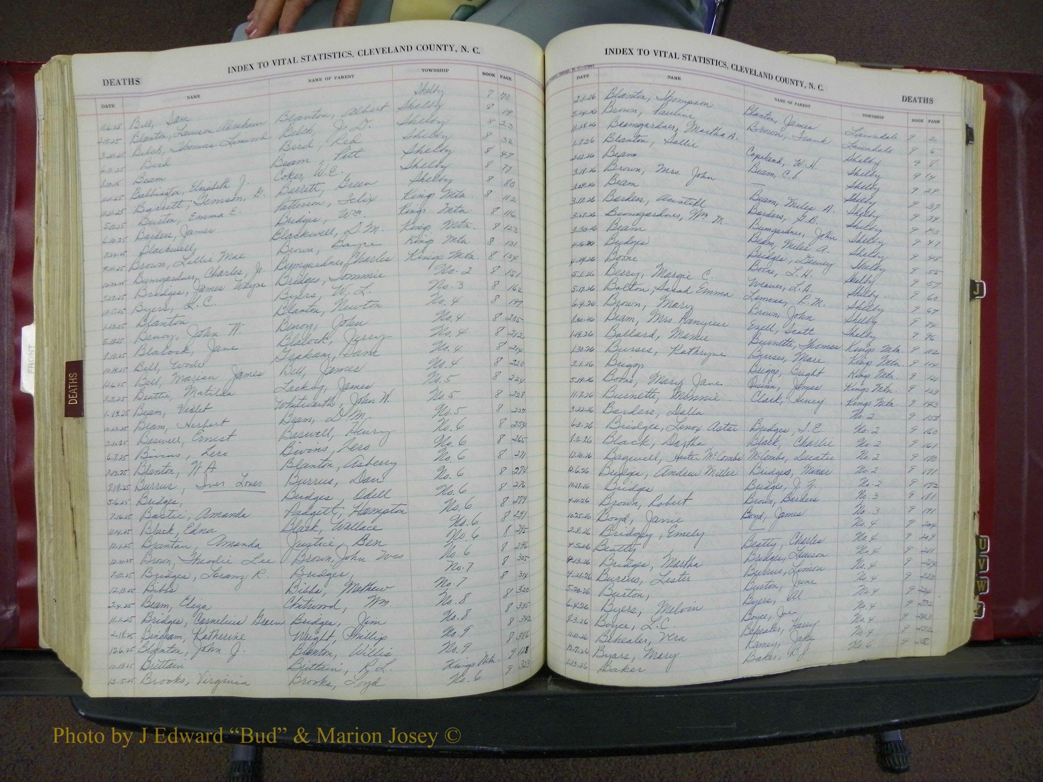 Cleveland Co, NC Deaths, A-Z, 1916-1931 (10).JPG