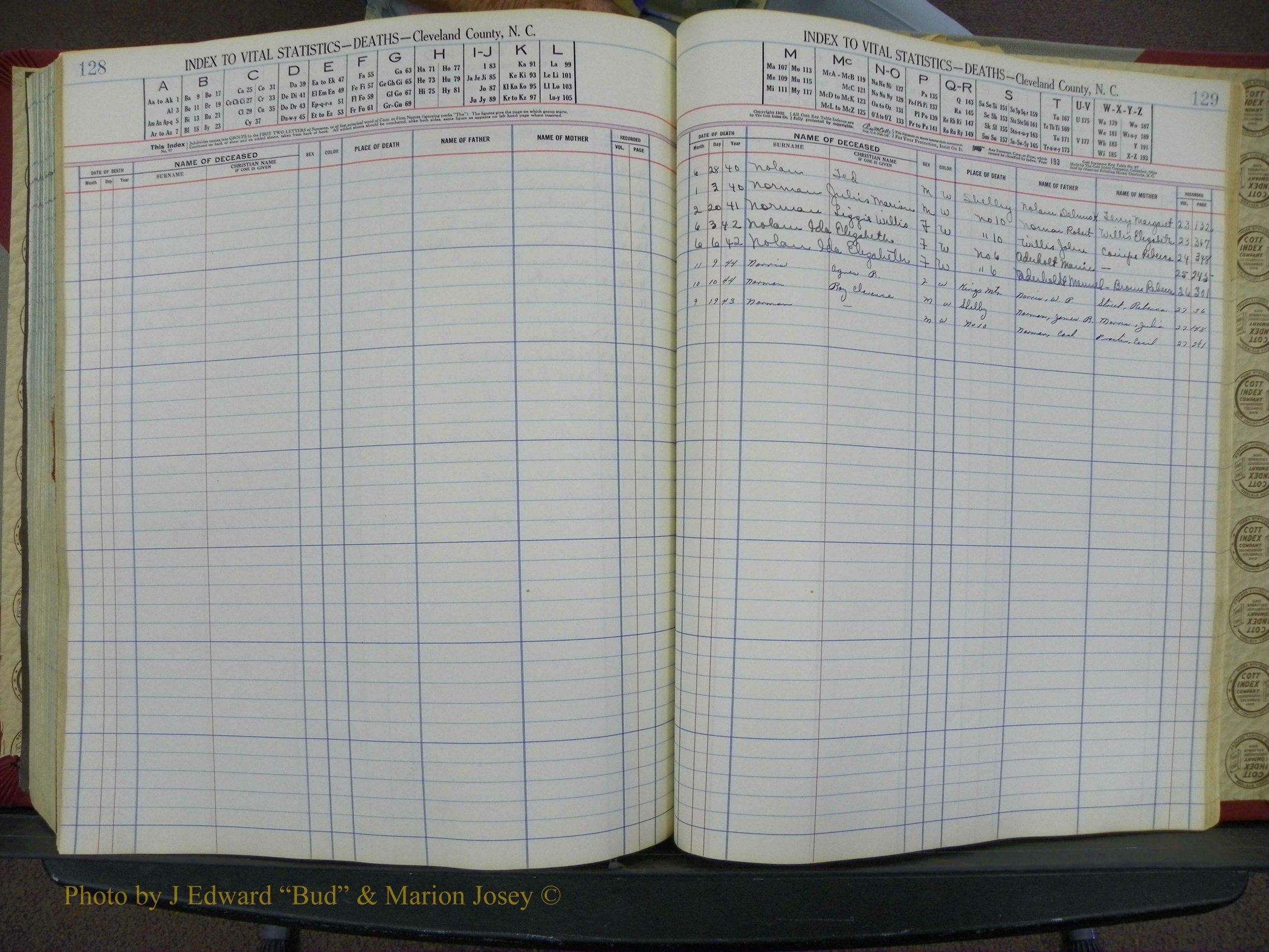 Cleveland Co, NC Deaths, A-Z, 1940-1945 (67).JPG