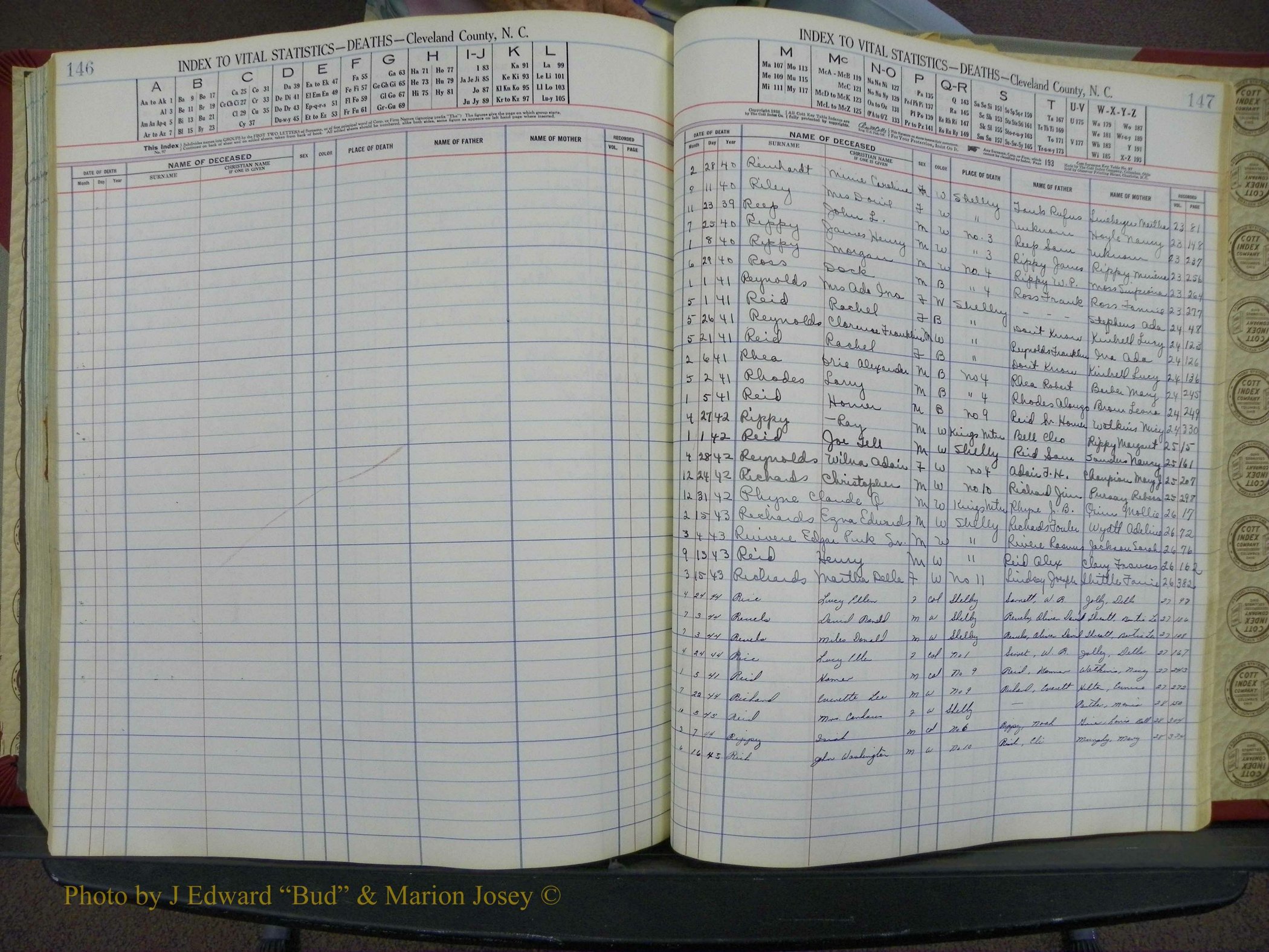 Cleveland Co, NC Deaths, A-Z, 1940-1945 (76).JPG