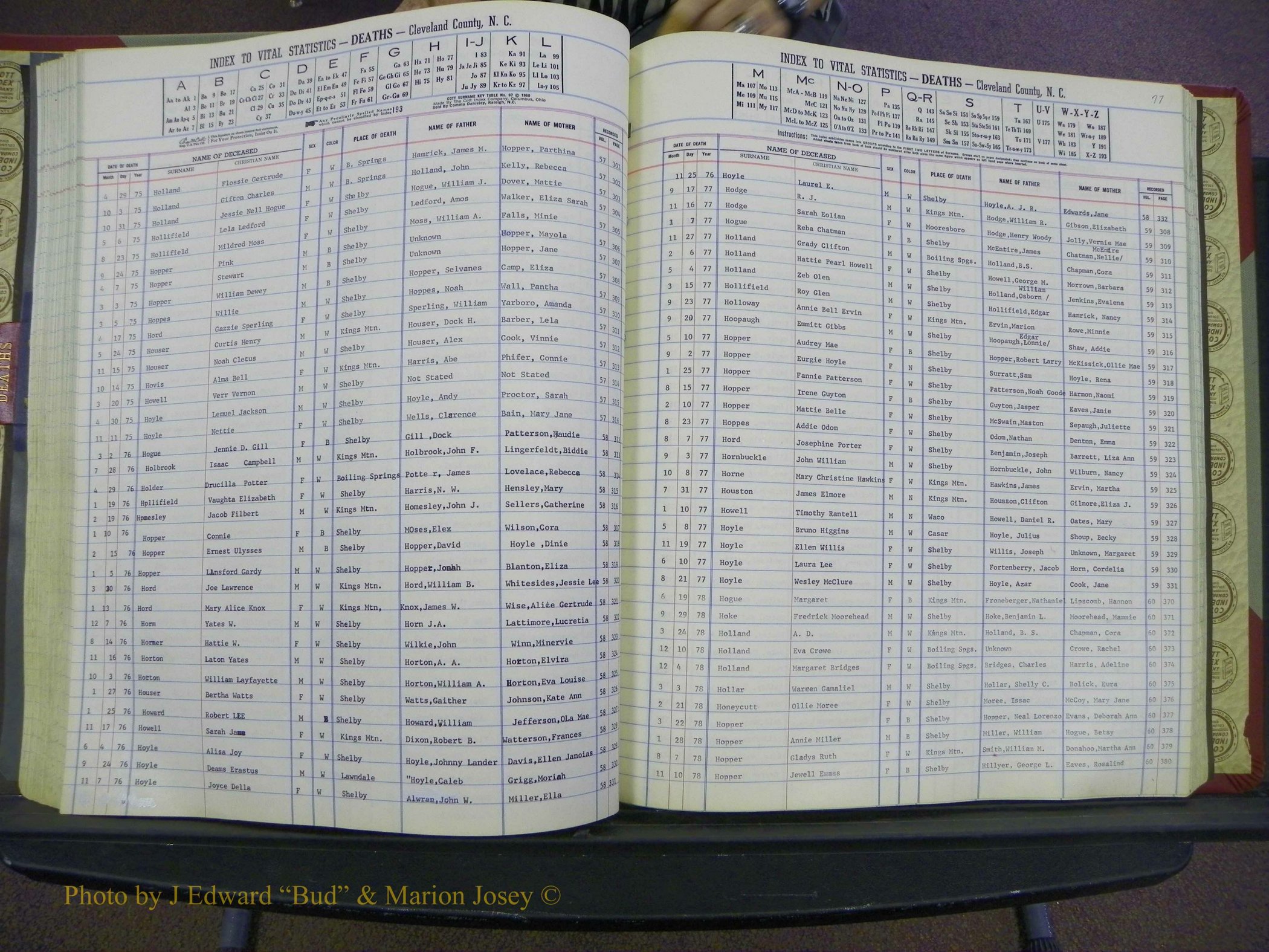 Cleveland Co, NC Deaths, A-Z, 1969-1983 (95).JPG
