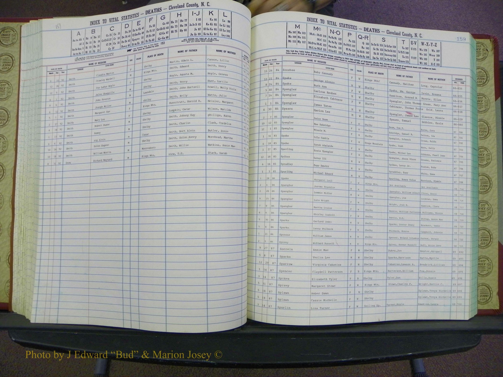 Cleveland Co, NC Deaths, A-Z, 1984-1992 (140).JPG