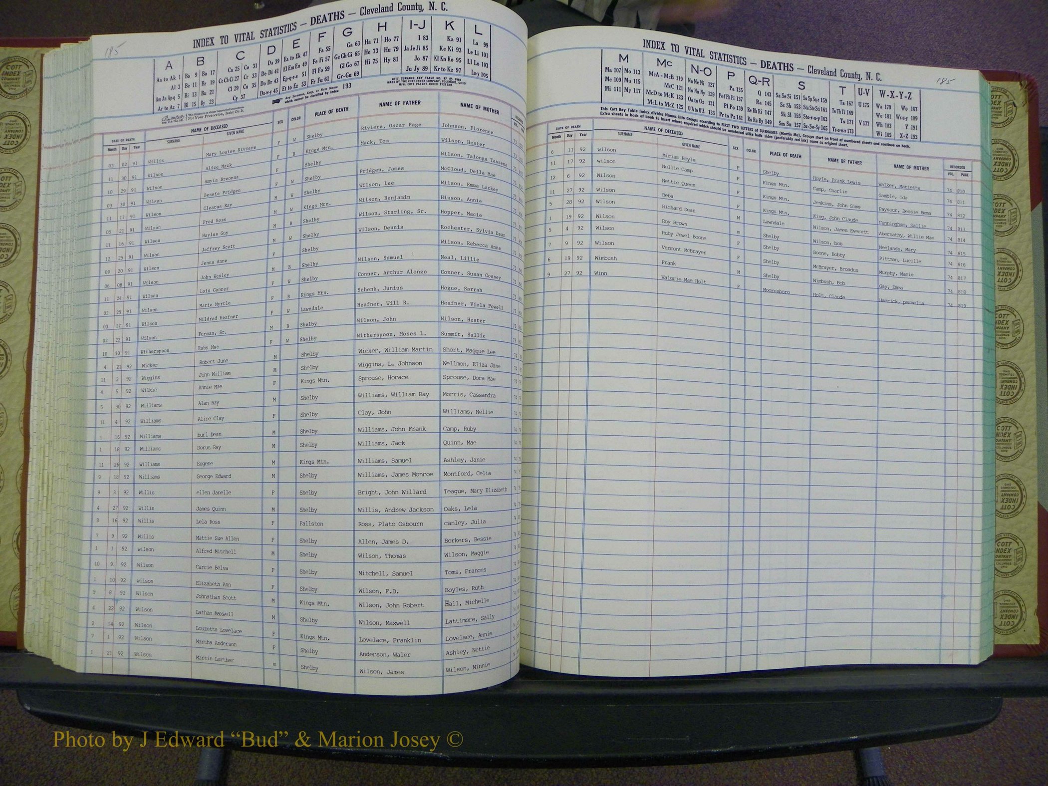 Cleveland Co, NC Deaths, A-Z, 1984-1992 (163).JPG