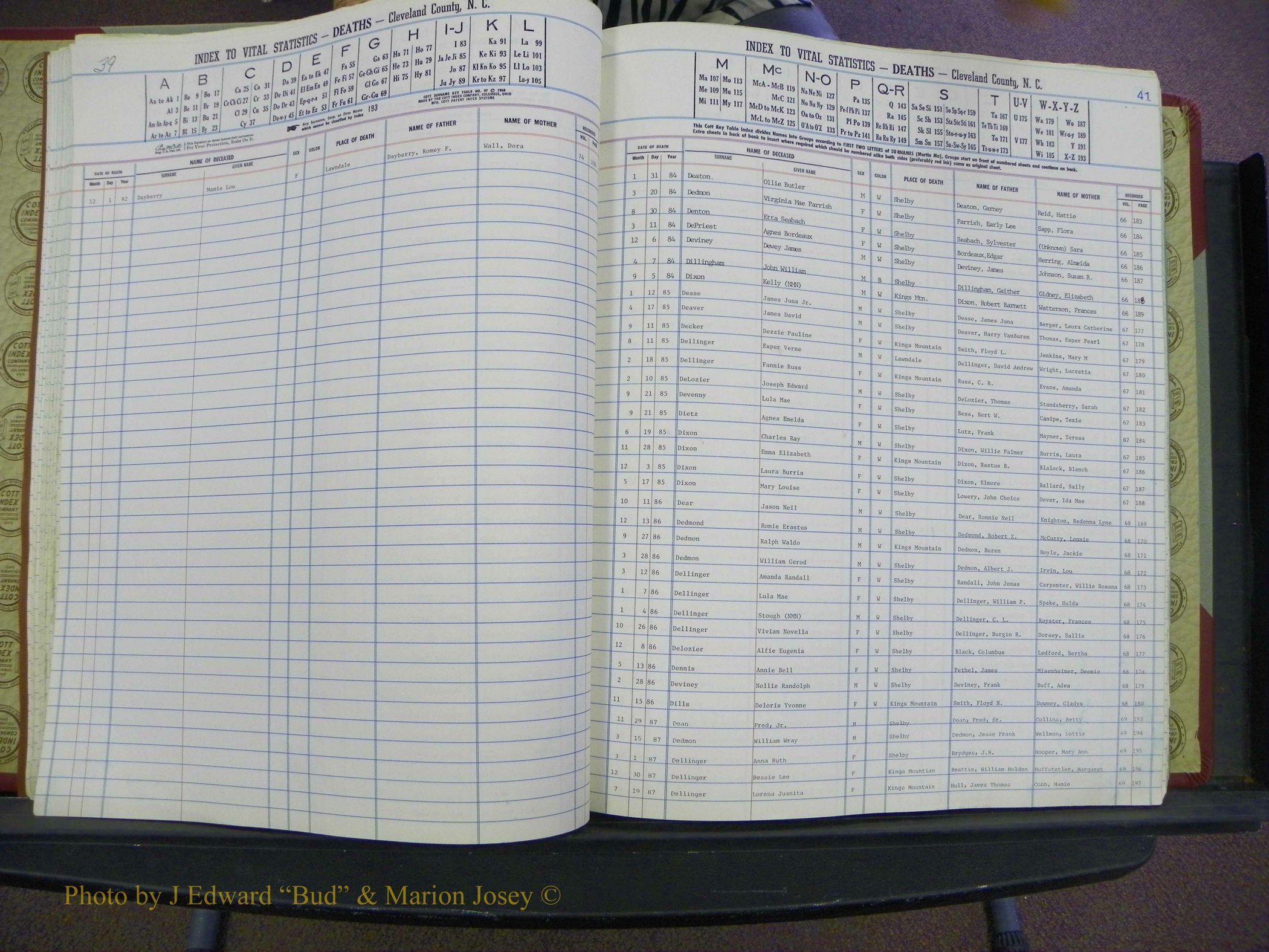 Cleveland Co, NC Deaths, A-Z, 1984-1992 (38).JPG