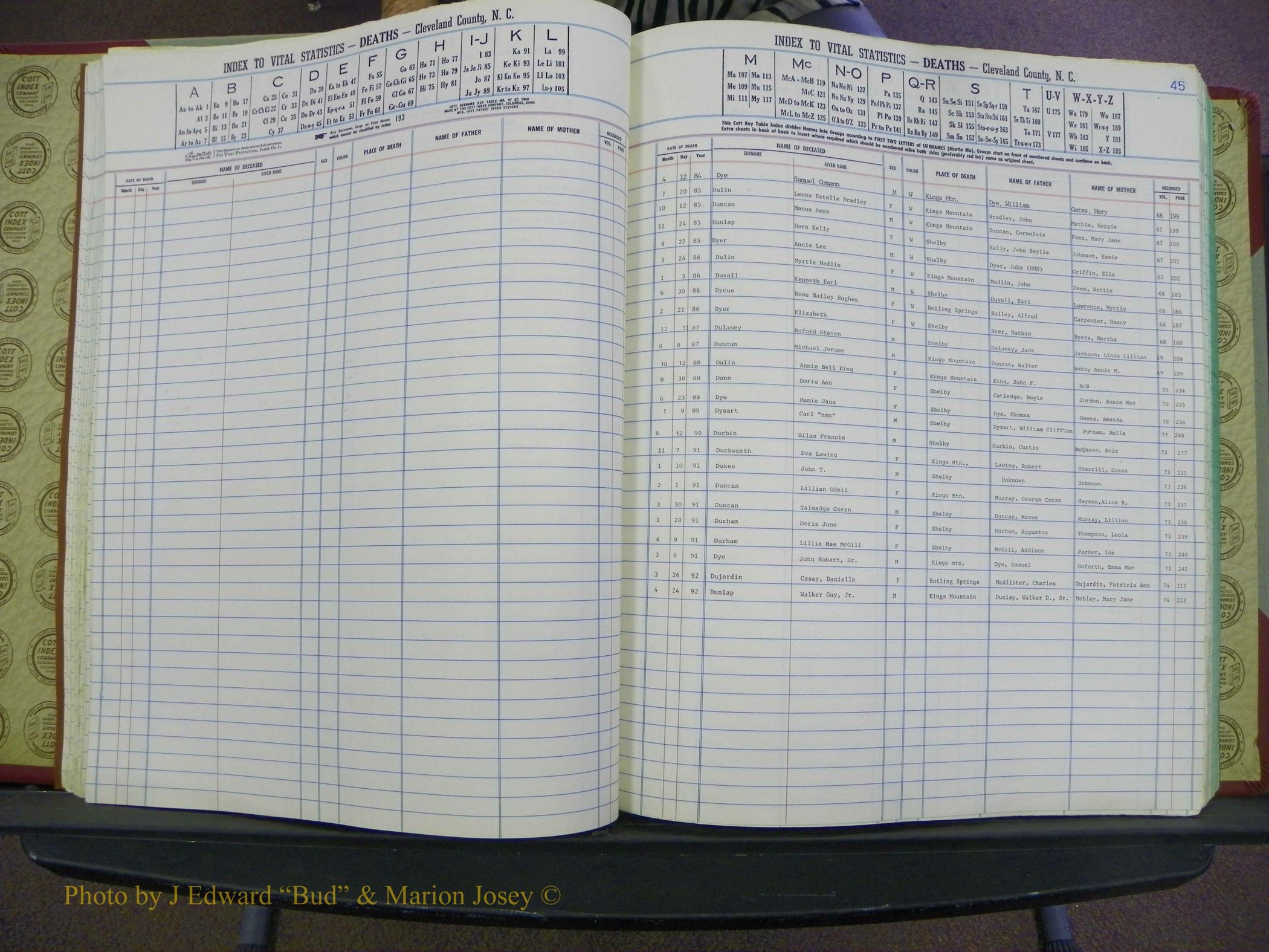 Cleveland Co, NC Deaths, A-Z, 1984-1992 (43).JPG