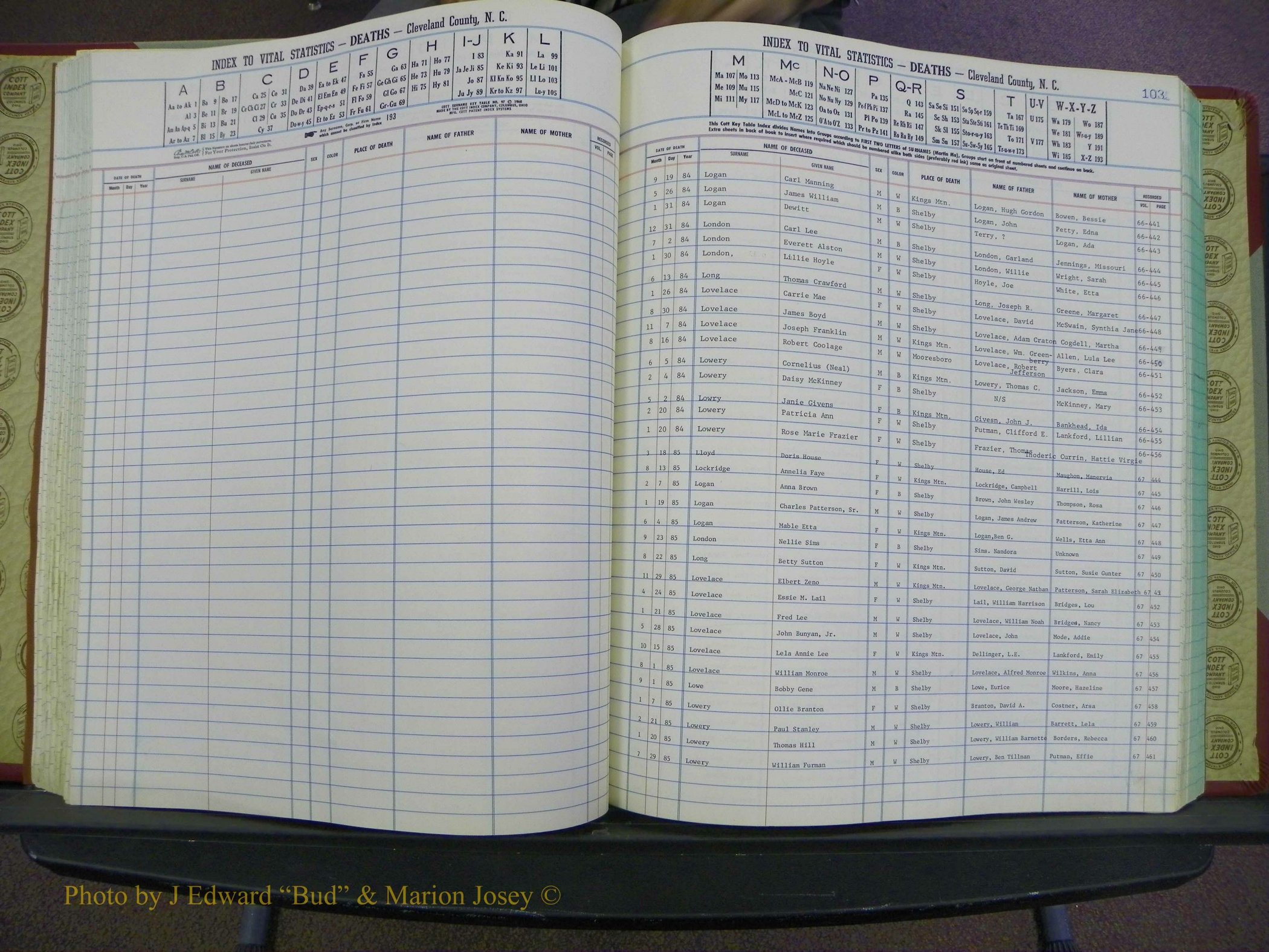 Cleveland Co, NC Deaths, A-Z, 1984-1992 (92).JPG
