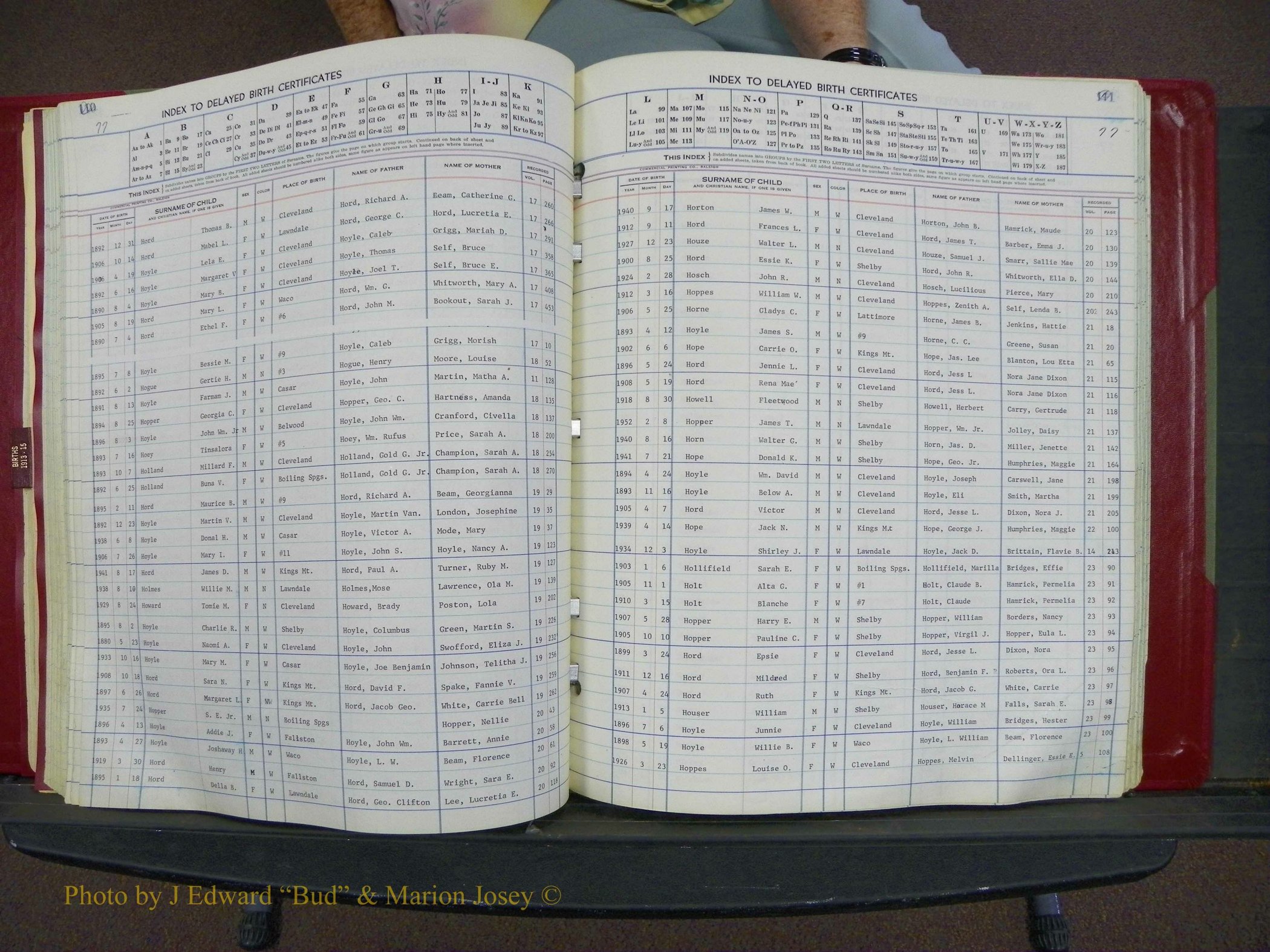 Cleveland Co, NC Delayed Births Thru 1960 (115).JPG