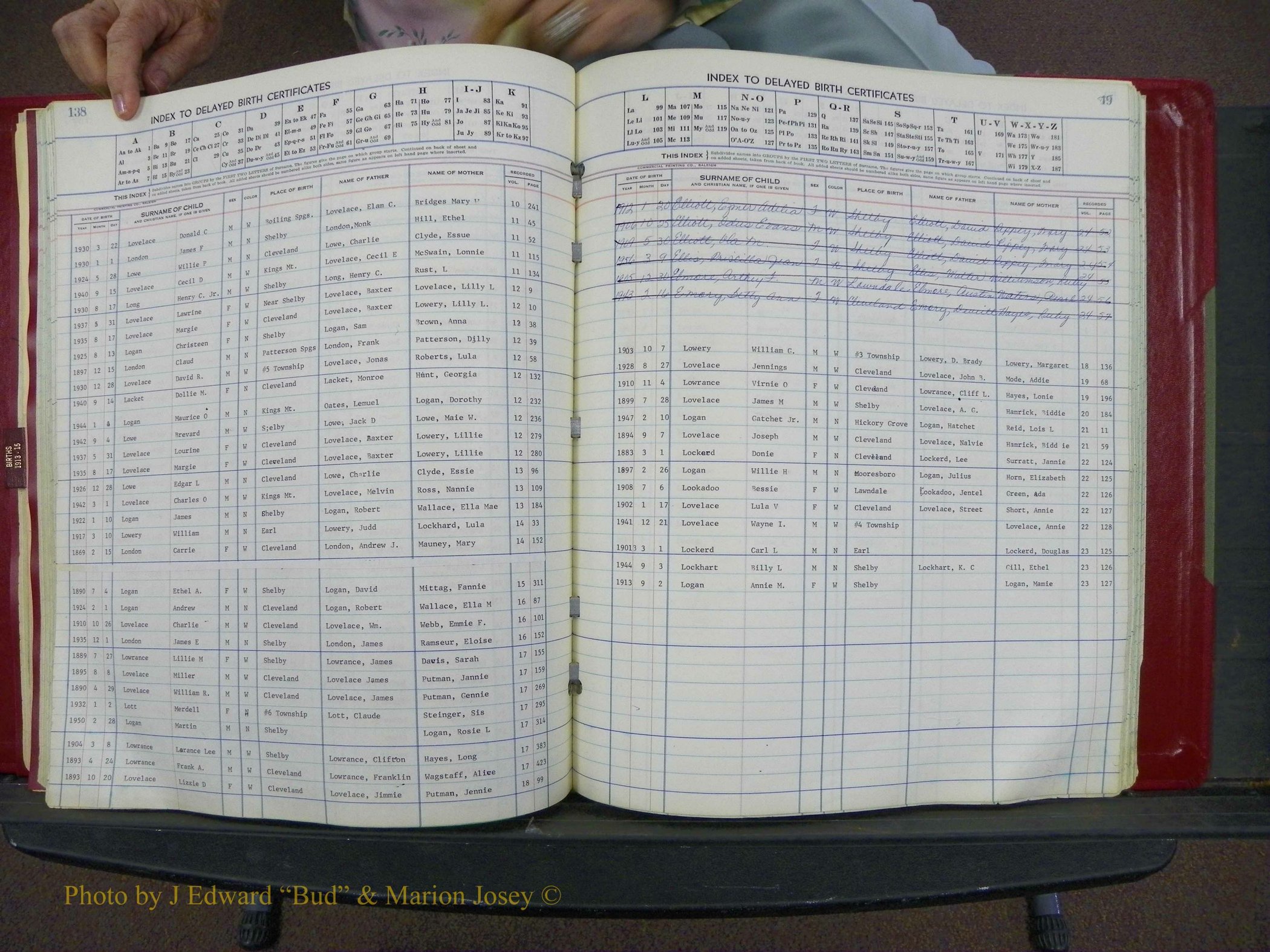 Cleveland Co, NC Delayed Births Thru 1960 (133).JPG