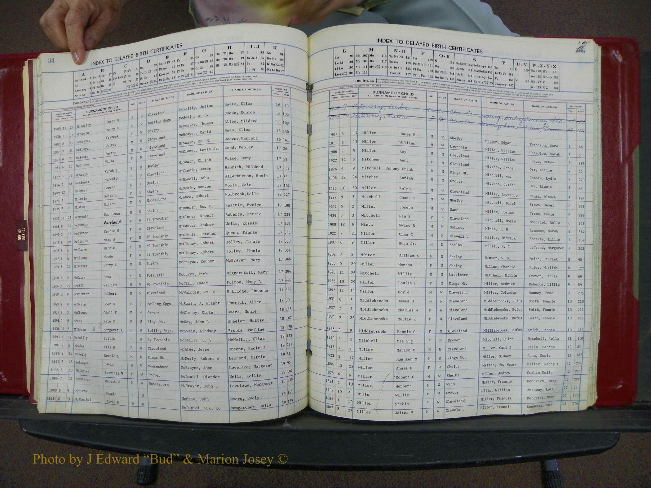 Cleveland Co, NC Delayed Births Thru 1960 (142).JPG