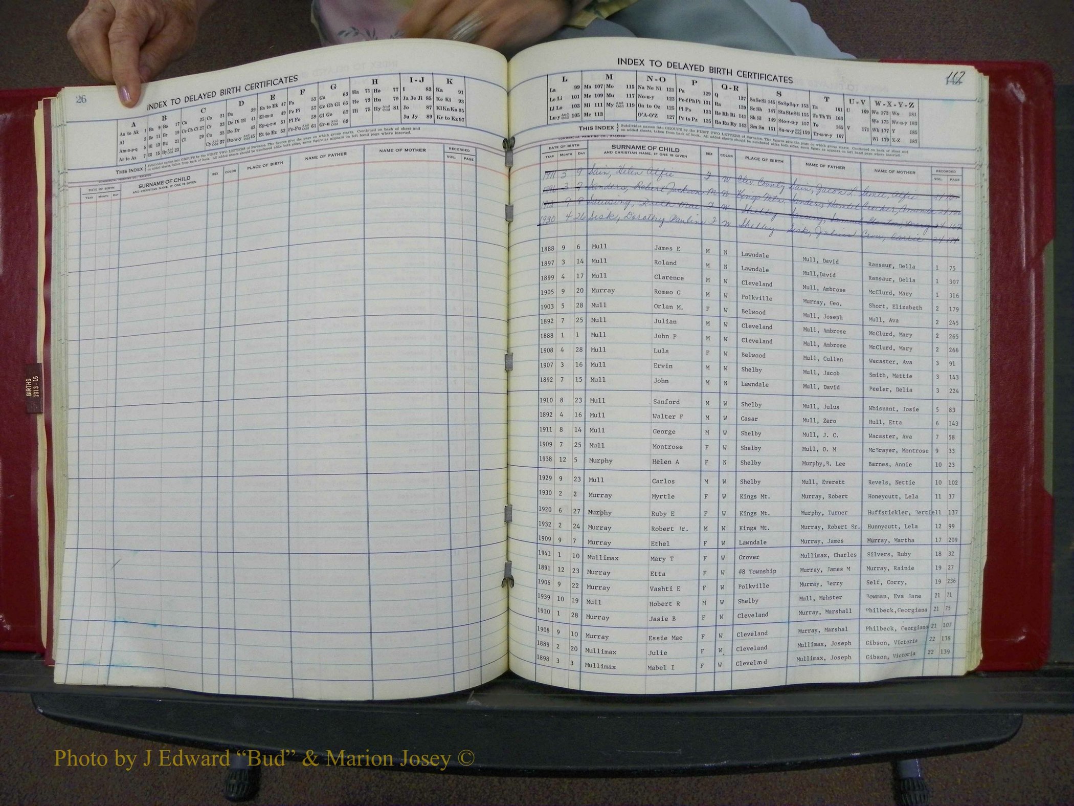 Cleveland Co, NC Delayed Births Thru 1960 (146).JPG