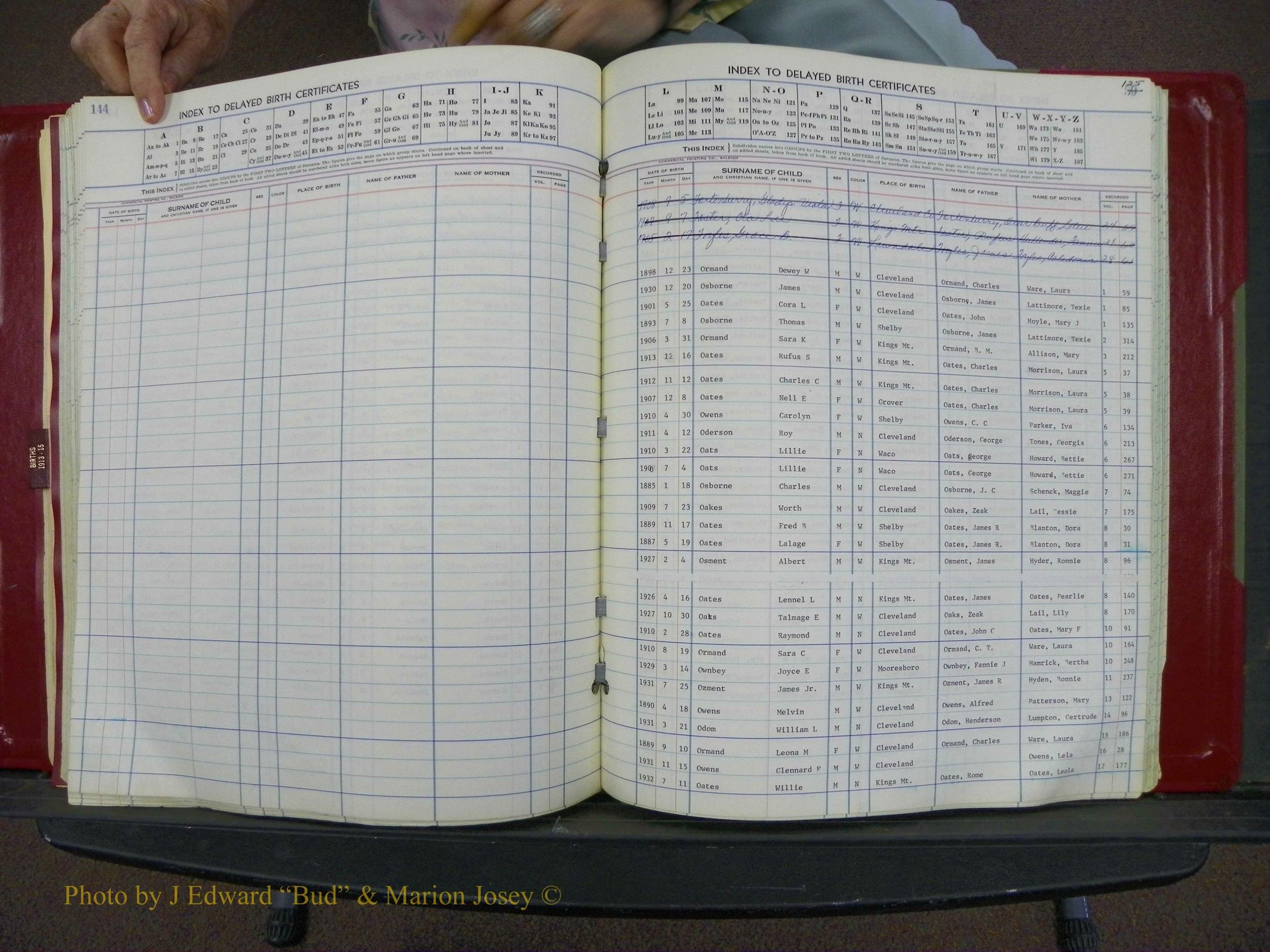 Cleveland Co, NC Delayed Births Thru 1960 (148).JPG