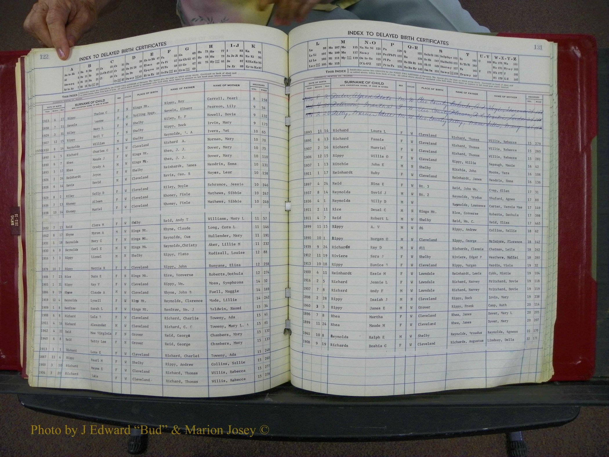 Cleveland Co, NC Delayed Births Thru 1960 (162).JPG