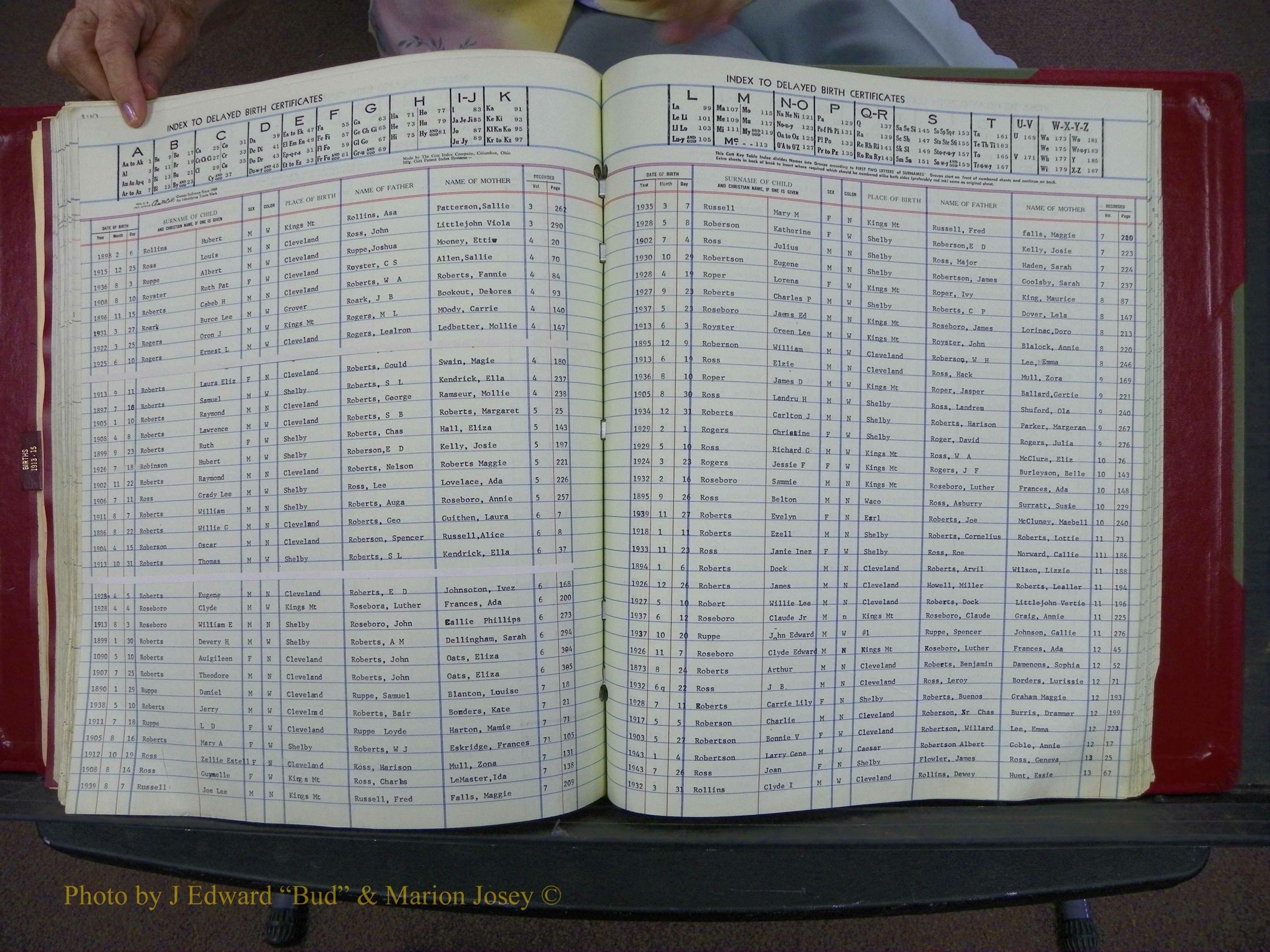Cleveland Co, NC Delayed Births Thru 1960 (164).JPG