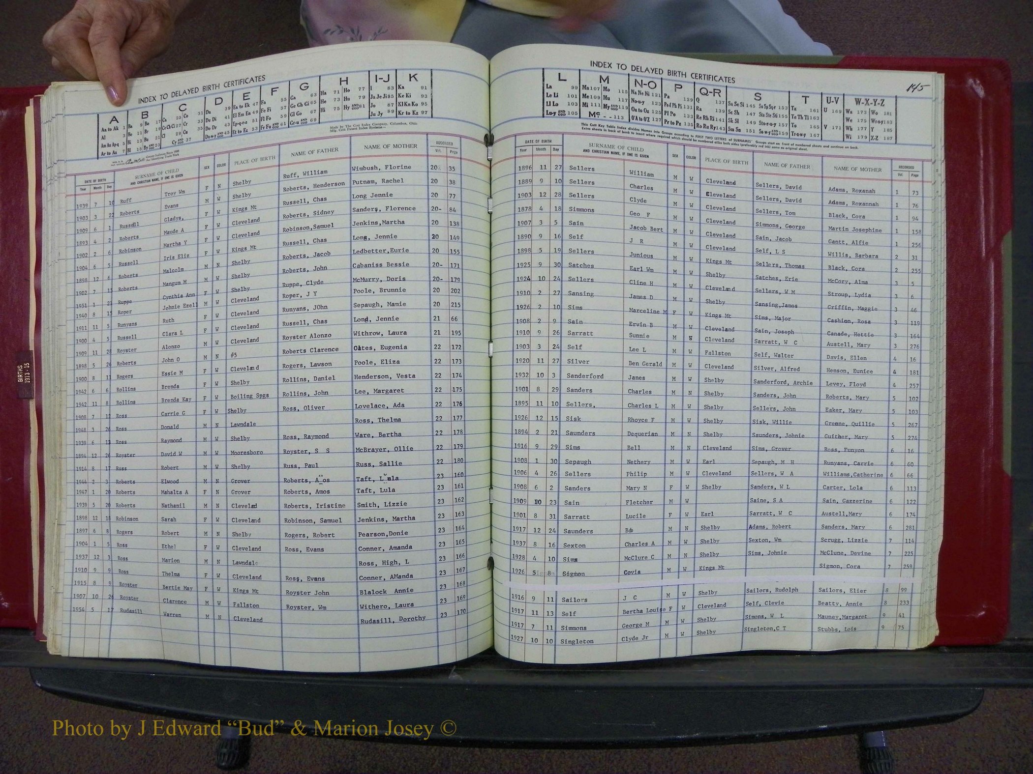 Cleveland Co, NC Delayed Births Thru 1960 (165).JPG