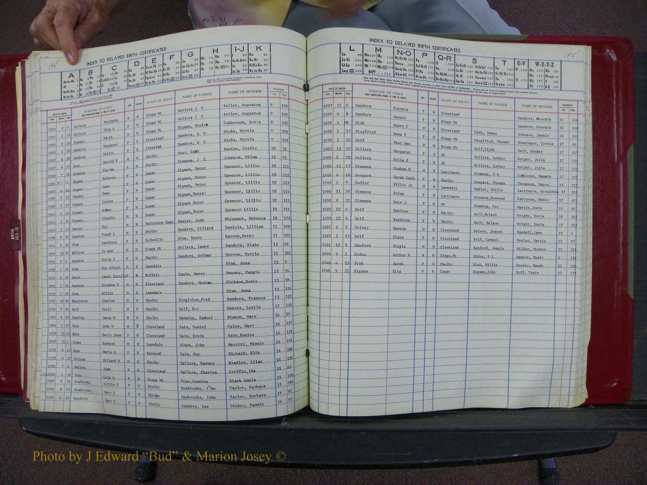 Cleveland Co, NC Delayed Births Thru 1960 (166).JPG