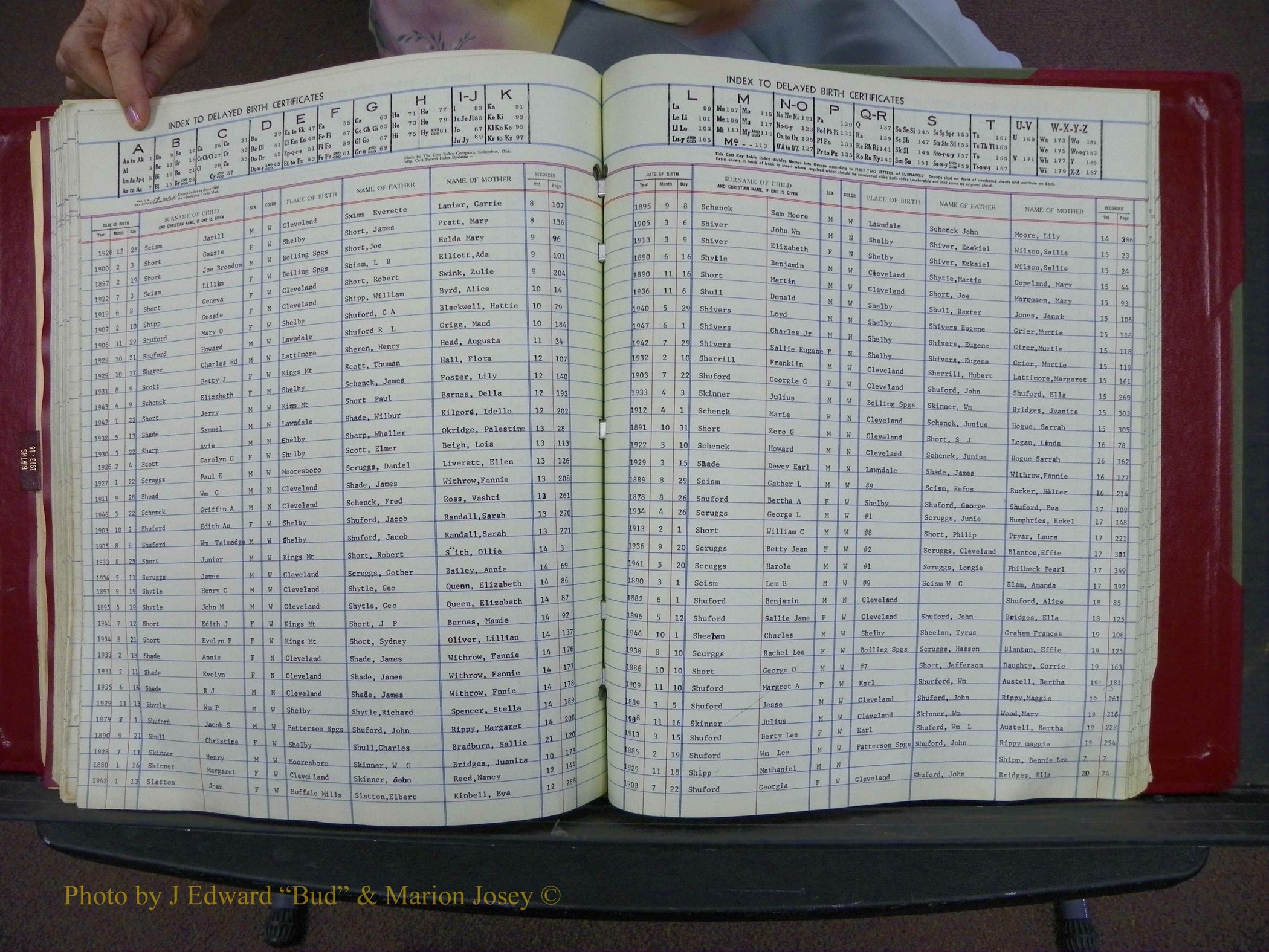 Cleveland Co, NC Delayed Births Thru 1960 (168).JPG
