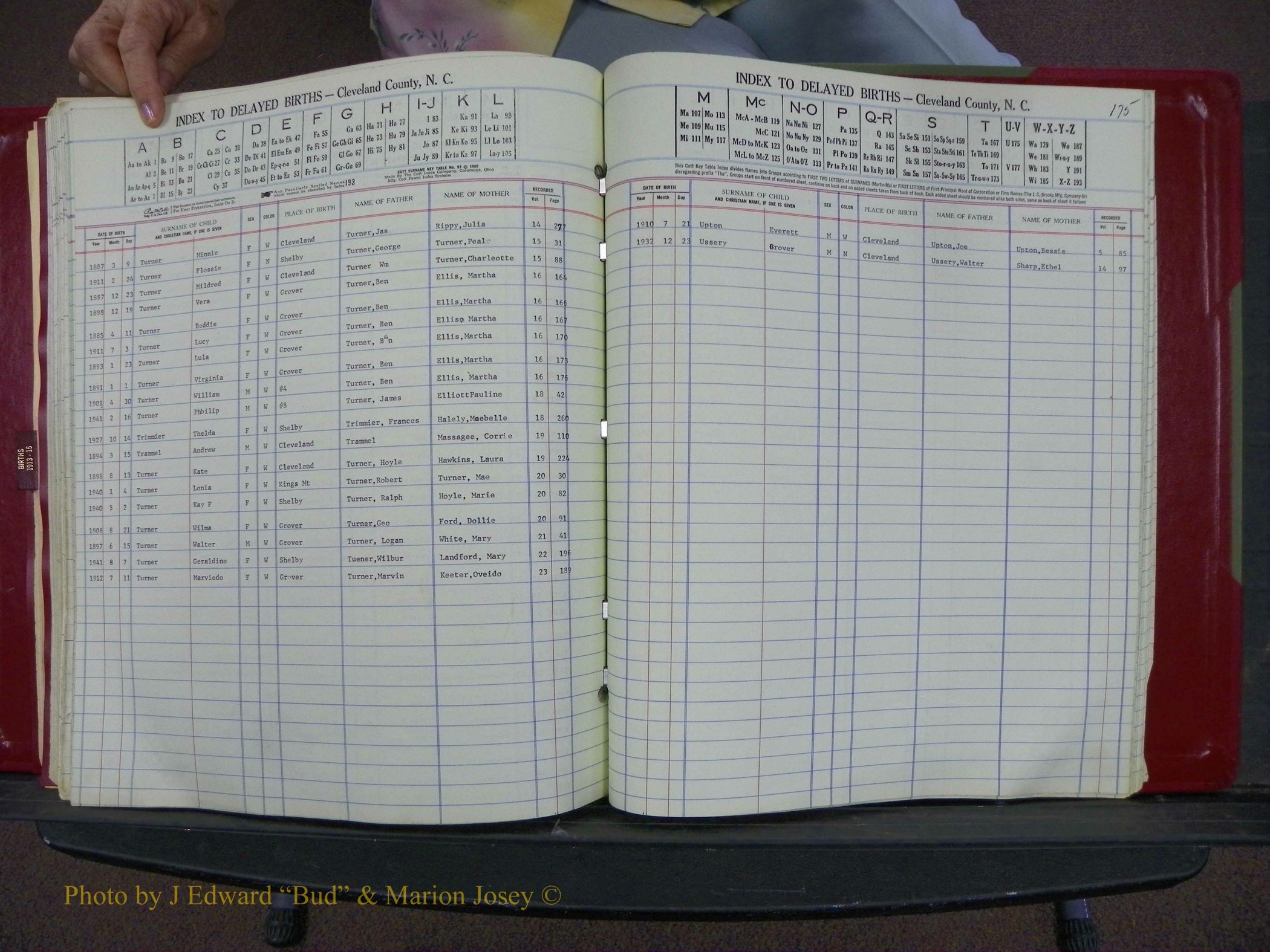 Cleveland Co, NC Delayed Births Thru 1960 (179).JPG