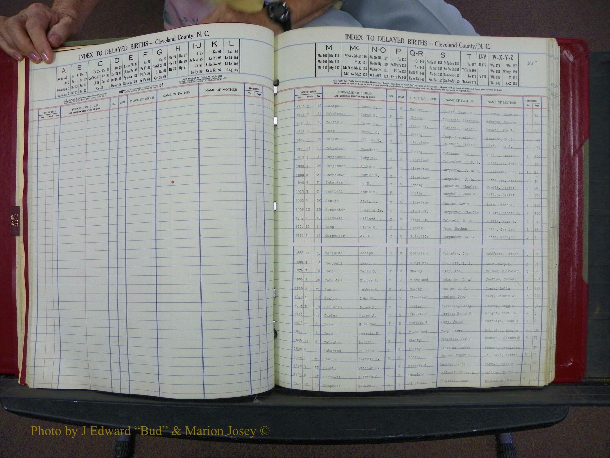 Cleveland Co, NC Delayed Births Thru 1960 (69).JPG