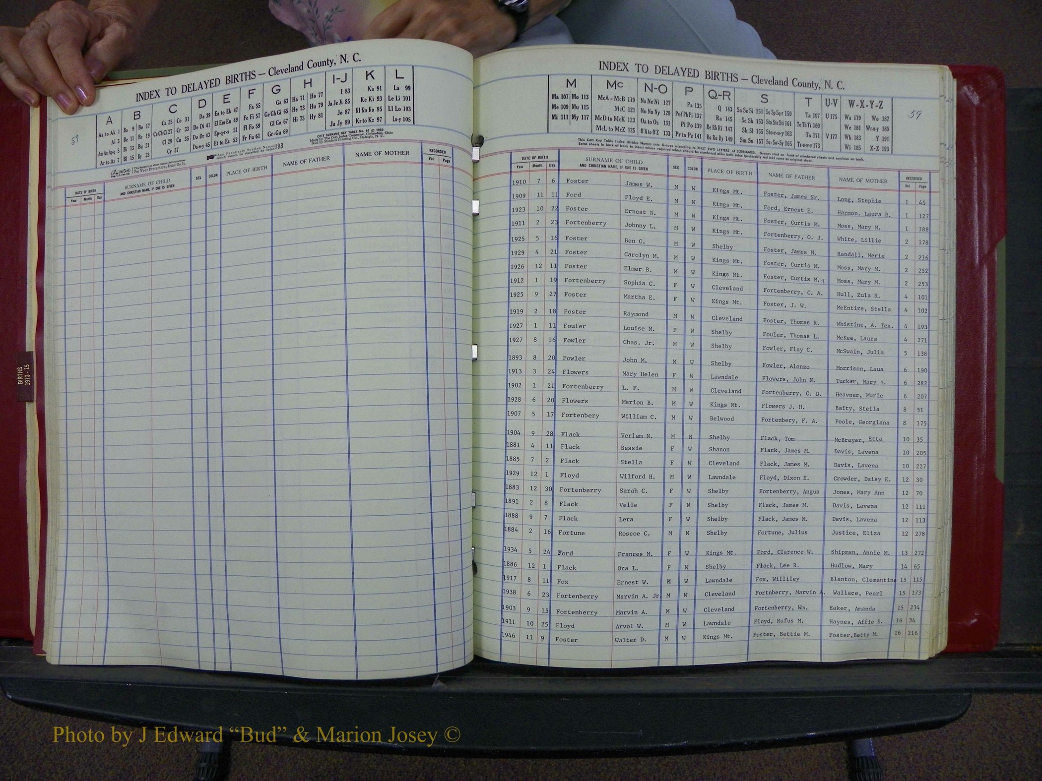 Cleveland Co, NC Delayed Births Thru 1960 (90).JPG