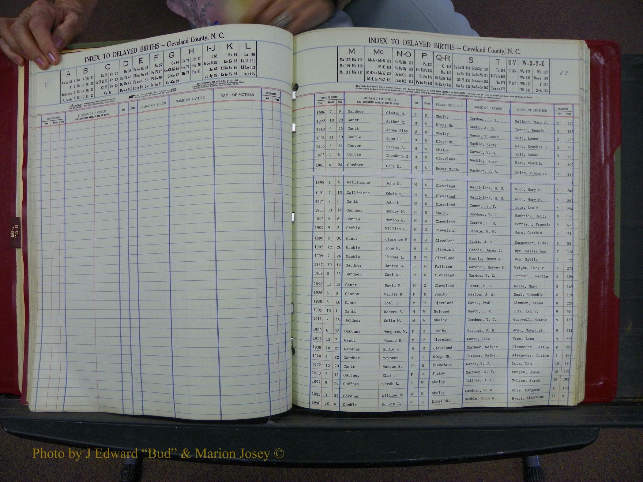 Cleveland Co, NC Delayed Births Thru 1960 (93).JPG