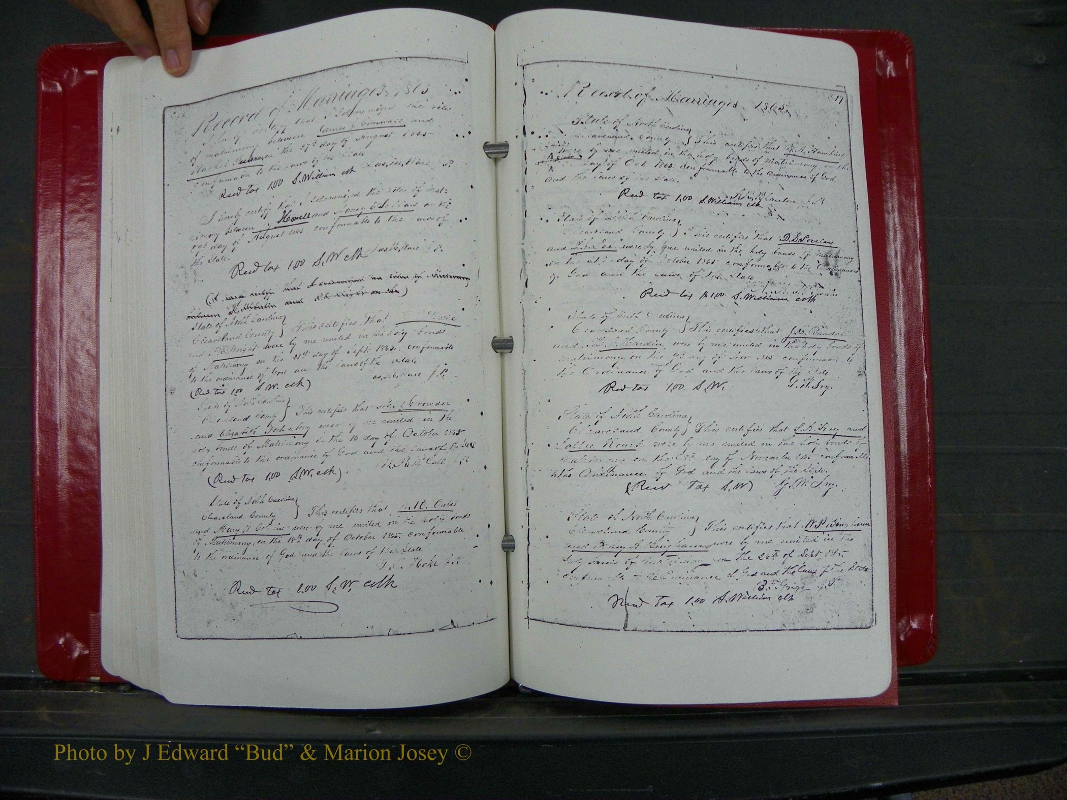 Cleveland Co, NC, Marriage, Book 2, A-Z, 1851-1870 (112).JPG