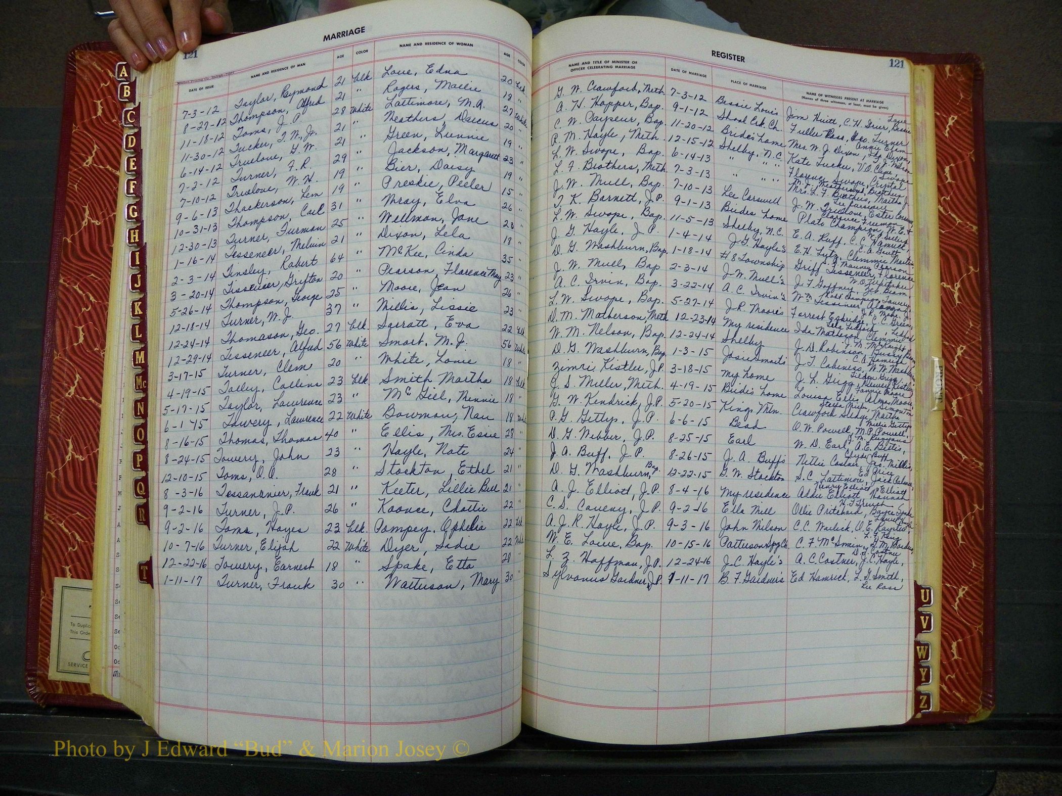 Cleveland Co, NC, Marriage Book 4, A-Z, 1905-1917 (79).JPG