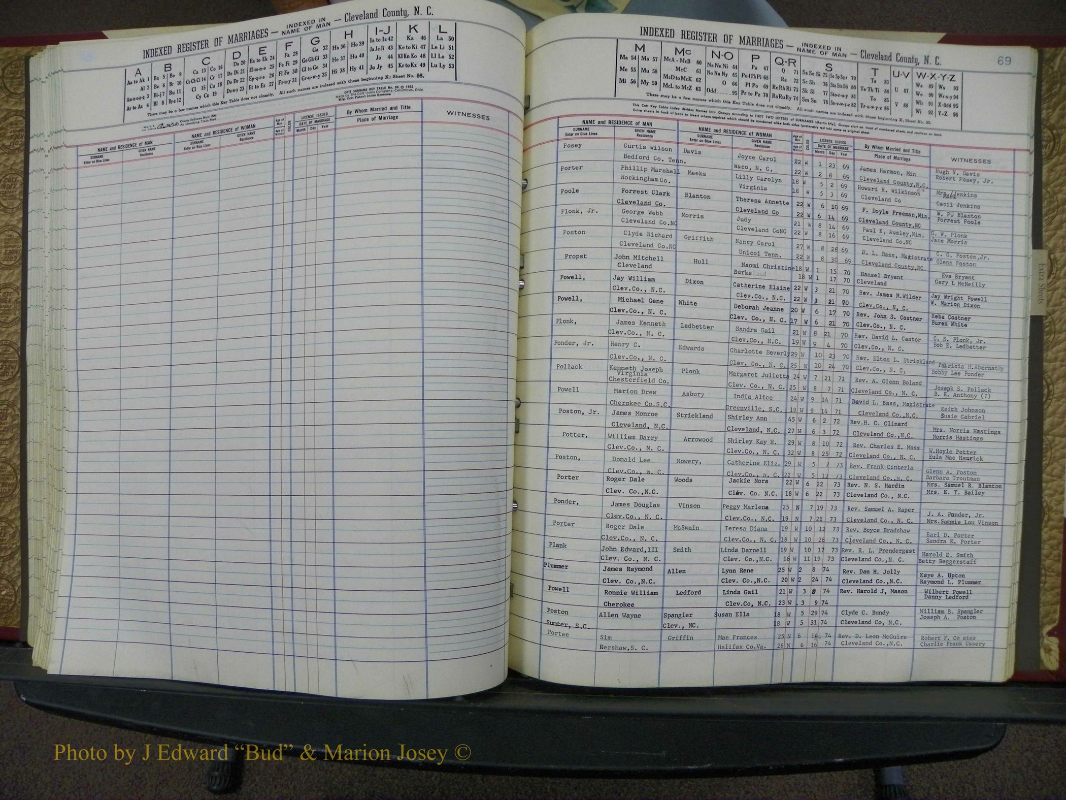 Cleveland Co, NC Marriage Book 8, A-Z, 1969-1981 (112).JPG