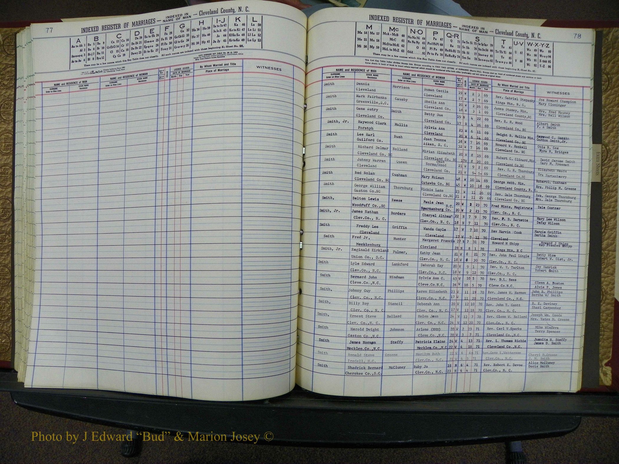 Cleveland Co, NC Marriage Book 8, A-Z, 1969-1981 (127).JPG