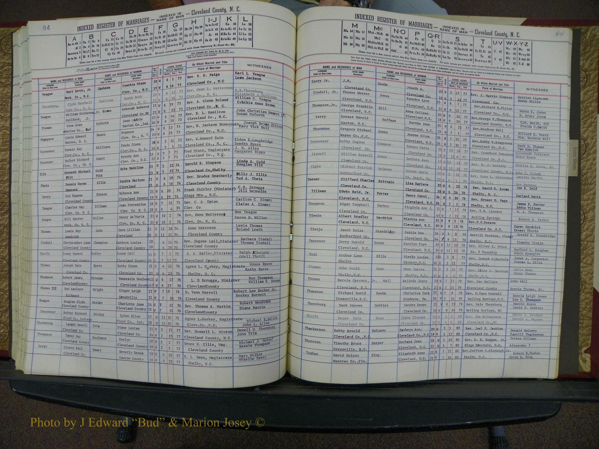 Cleveland Co, NC Marriage Book 8, A-Z, 1969-1981 (137).JPG