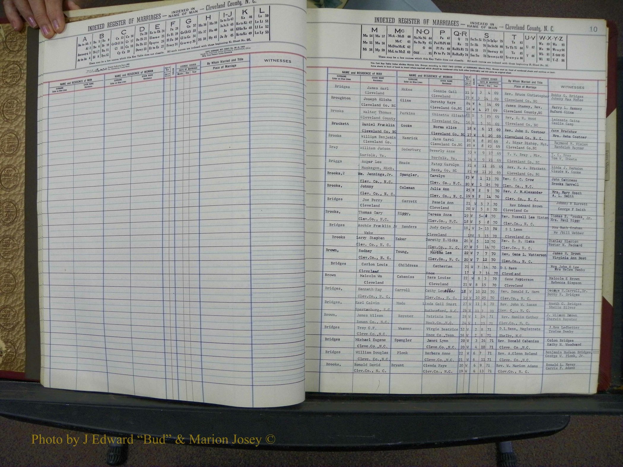 Cleveland Co, NC Marriage Book 8, A-Z, 1969-1981 (17).JPG