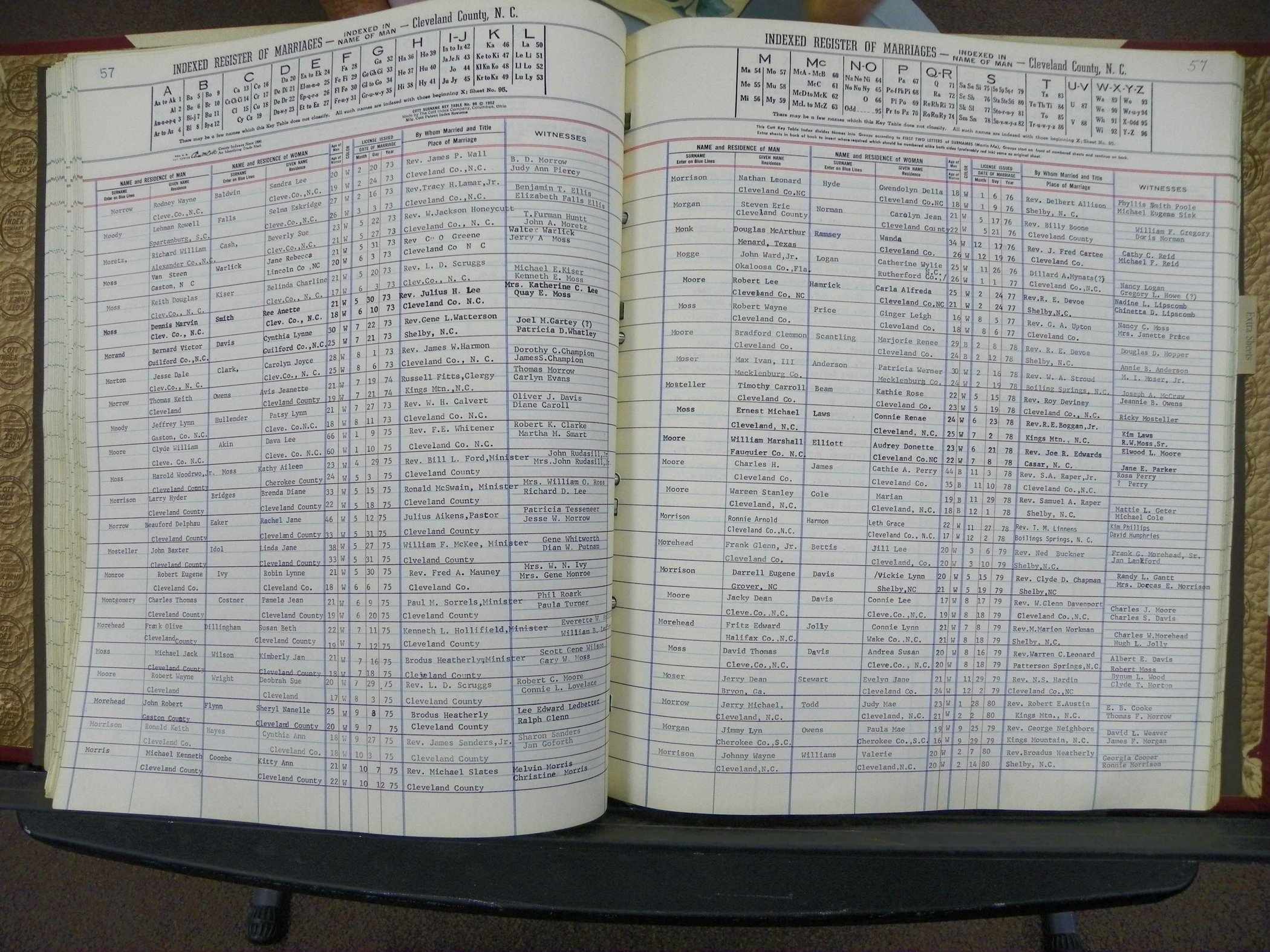 Cleveland Co, NC Marriage Book 8, A-Z, 1969-1981 (94).JPG