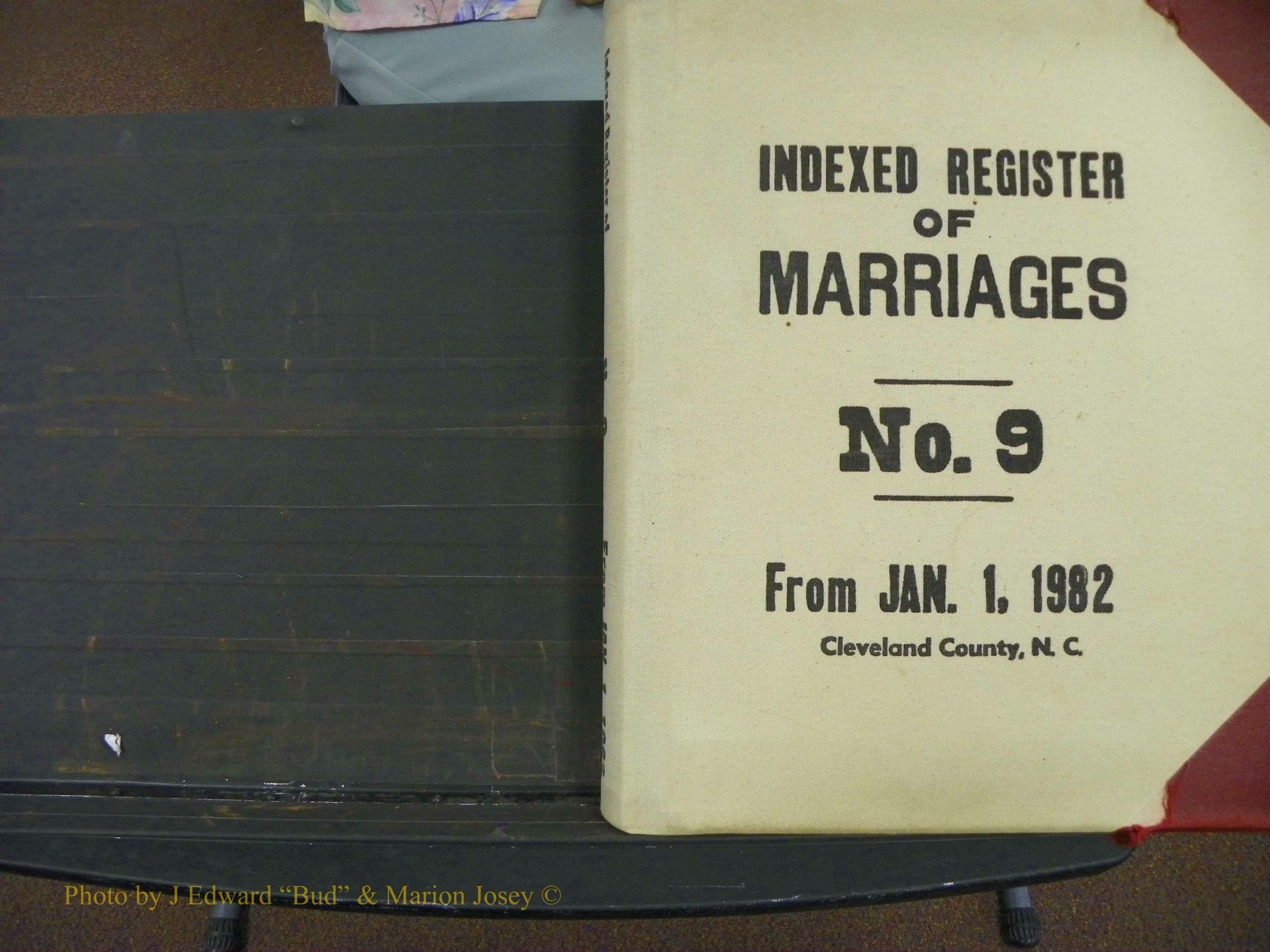 Cleveland Marriage Female Index, Book 9 001.JPG