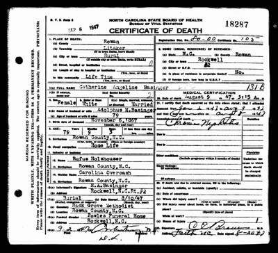 Basinger, Catherine Angeline Holshouser, Rowan Co, SC.jpg