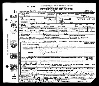 Beaver, Margaret Elizabeth Miller, Rowan Co, NC.jpg