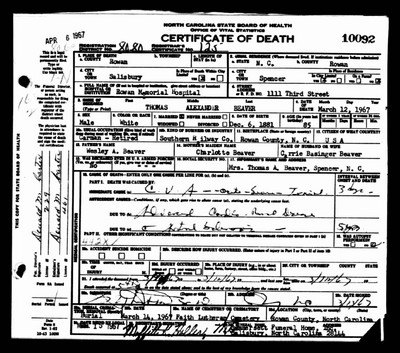 Beaver, Thomas Alexander, Rowan Co, NC.jpg