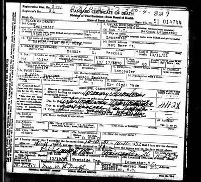 Beckman, Mamie L Bennett, Lancaster Co, SC.jpg