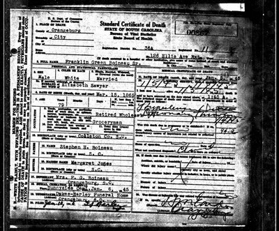 Boineau, Franklin Girard, Orangeburg Co, SC.jpg