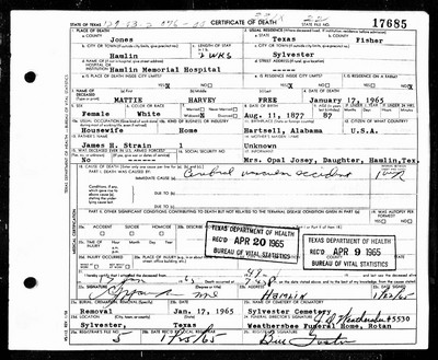 Free, Mattie Harvey, Jones Co, TX.jpg