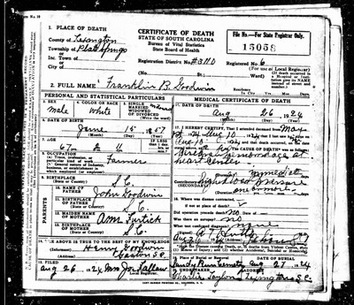 Goodwin, Franklin B, Lexington Co, SC.jpg