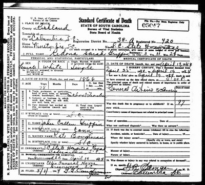 Griffin, Sarah Redonia, Richland Co, SC.jpg