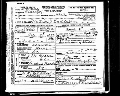 Haddock, Willie J Godwin, Williamsburg Co, SC.jpg