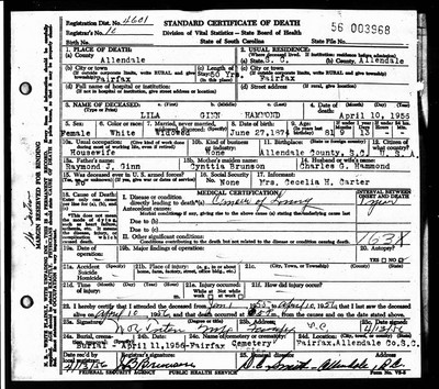 Hammond, Lila Ginn, Allendale Co, SC.jpg