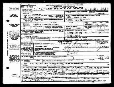 Hayes, Thomas Preston, Alamance Co, NC.jpg