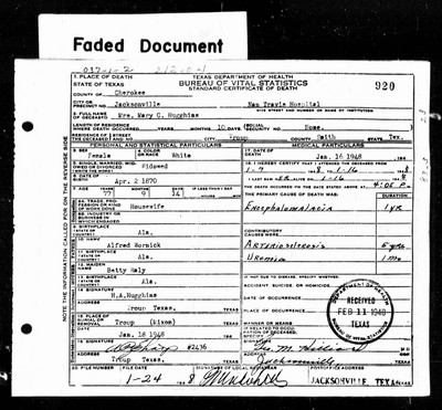 Hugghins, Mary Colland Wornick, Cherokee Co, TX.jpg