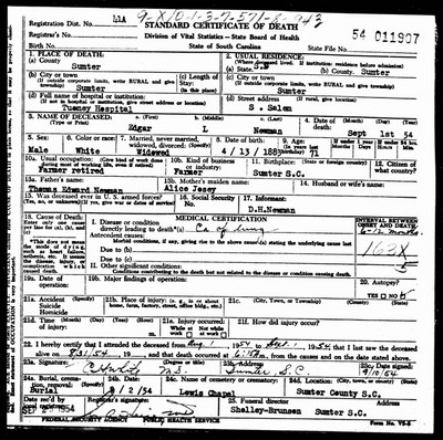 Newman, Edgar Lafayette, Sumter Co, SC.jpg