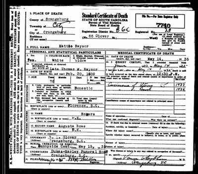 Raysor, Mattie Josey, Orangeburg Co, SC.jpg