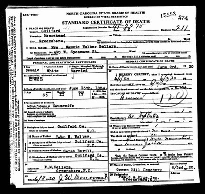 Sellars, Mammie Walker, Guilford Co, NC.jpg