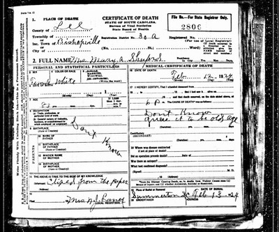 Shuford, Mary Isabell Bell, Lee Co, SC.jpg