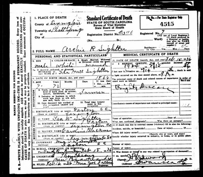 Sightler, Archie R, Lexington Co, SC.jpg