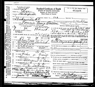 Tallon, Fannie Julia Criag, Lee Co, SC.jpg