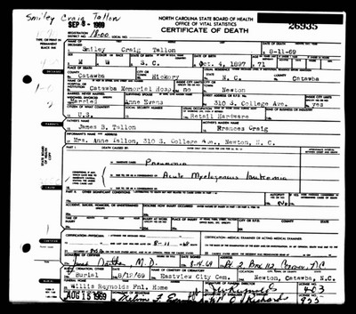 Tallon, Smilley Craig, Catawba Co, NC.jpg